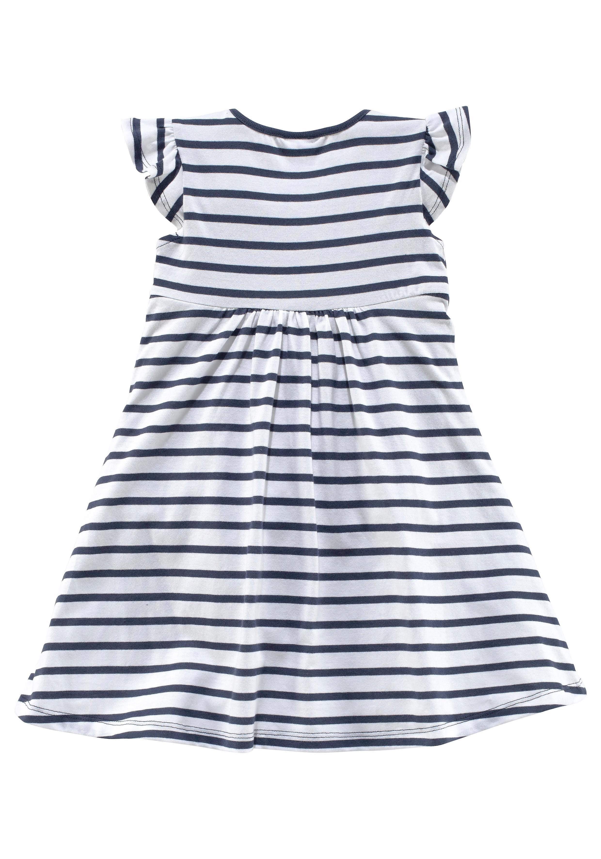 KIDSWORLD Jerseykleid für kleine Mädchen (Packung, 2-tlg., 2) kniefrei, modischer Stil, aus reiner Baumwolle, breite Träger