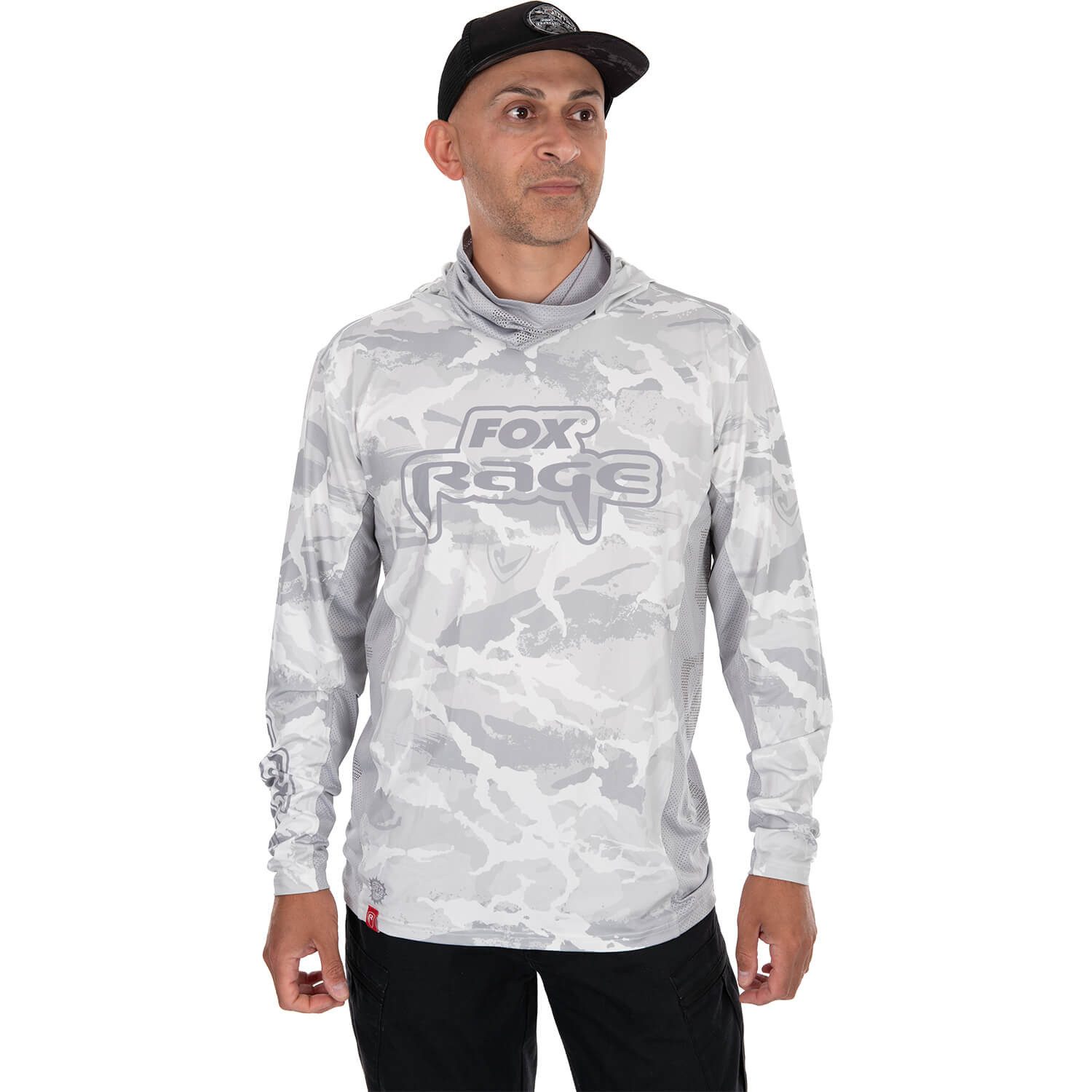 Fox Rage Kapuzenpullover Fox Rage UV Light Camo Hoodie Grau