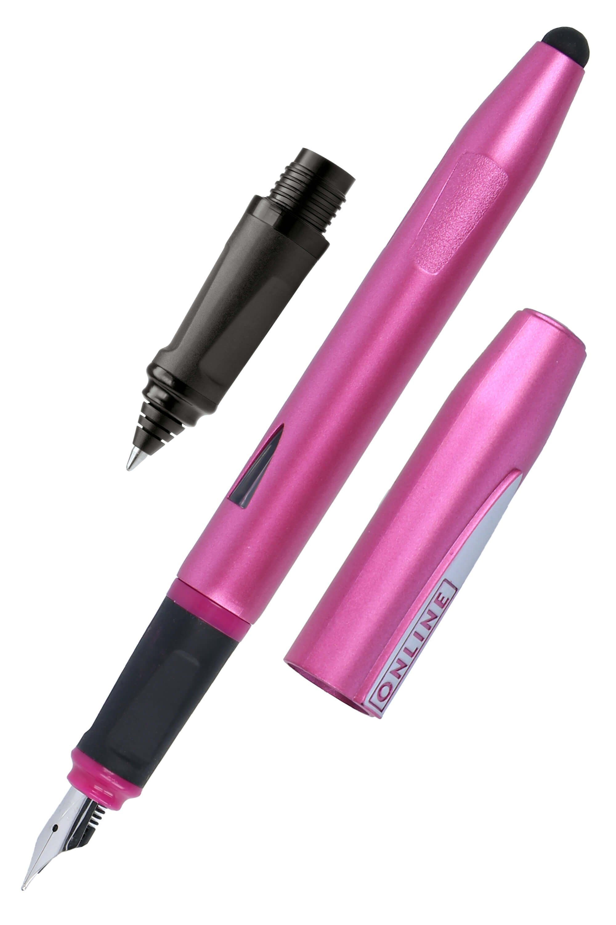 Anfängerfüller Starter, ideal Pen Füller Online Schreiben-Lernen, ergonomisch, zum & Switch Rollerball Pink