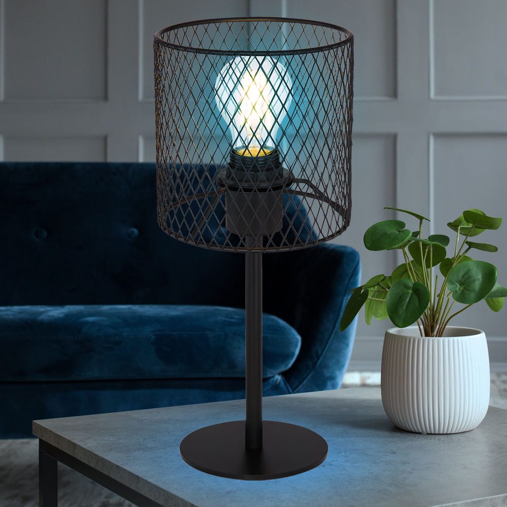 GLOBO LIGHTING LED Tischleuchte, Leuchtmittel inklusive, Warmweiß, Farbwechsel, Tischlampe Tischleuchte Leselampe dimmbar Fernbedienung RGB LED H 35cm