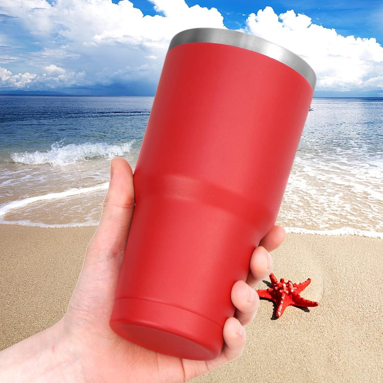 LuxusKollektion Thermobecher Trinkbecher 900ml Frauen Männer Thermobecher Kaffee Camping Tasse Rot