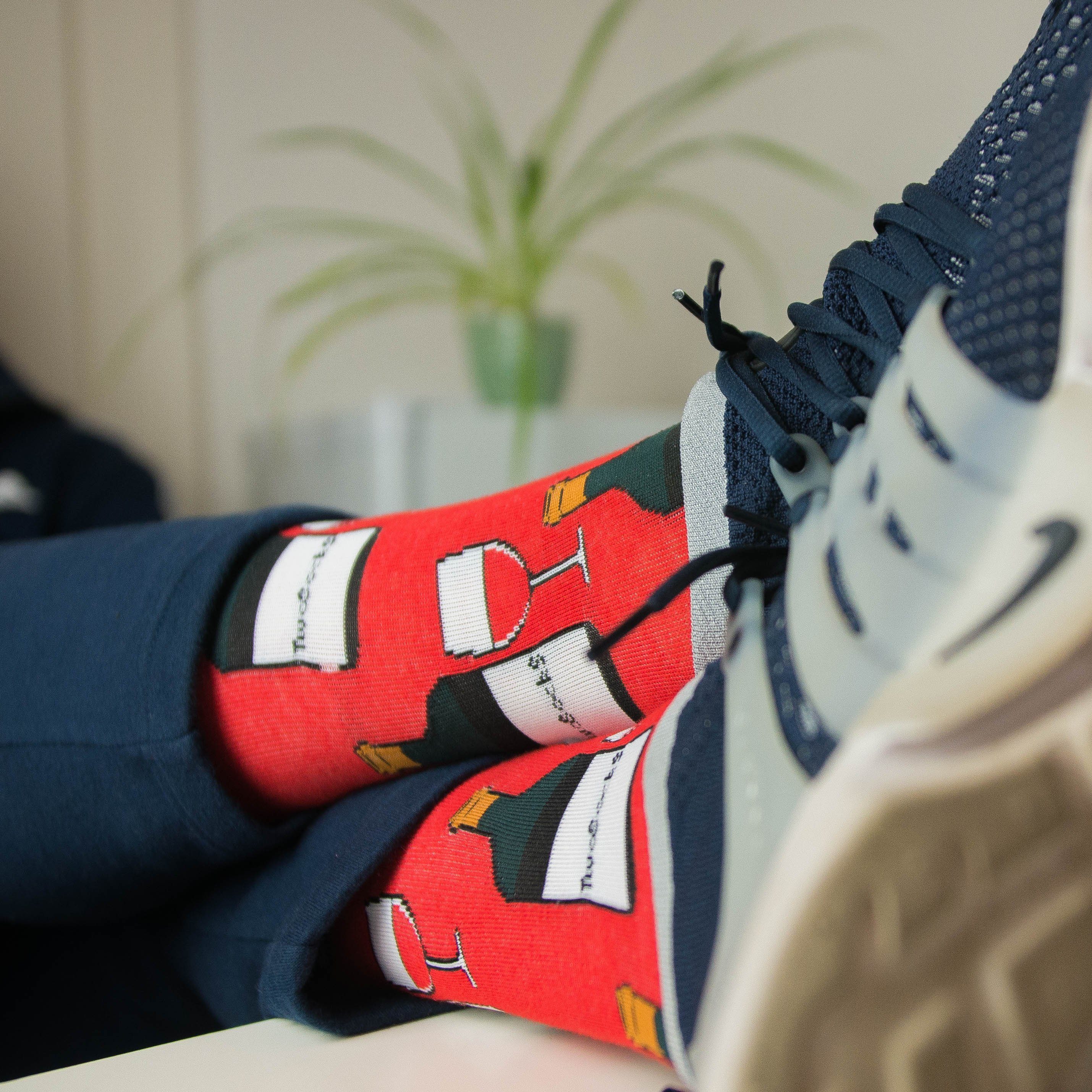 TwoSocks Freizeitsocken Wein Socken lustige Socken Herren & Damen aus Baumwolle, Einheitsgröße