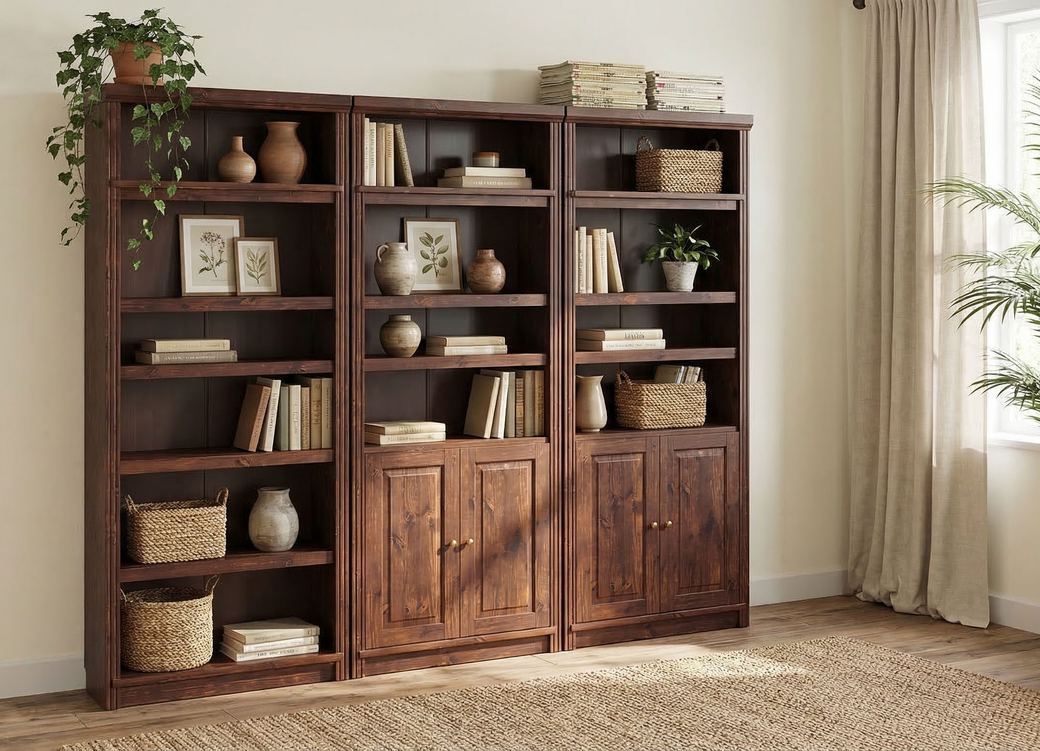 OTTO home Bücherregal Soeren, aus massiver Kiefer, FSC®-zertifiziert, Tiefe 33,5 cm