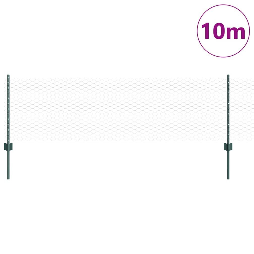 vidaXL Gartenzaun Zaun mit Pfosten Grün günstig online kaufen