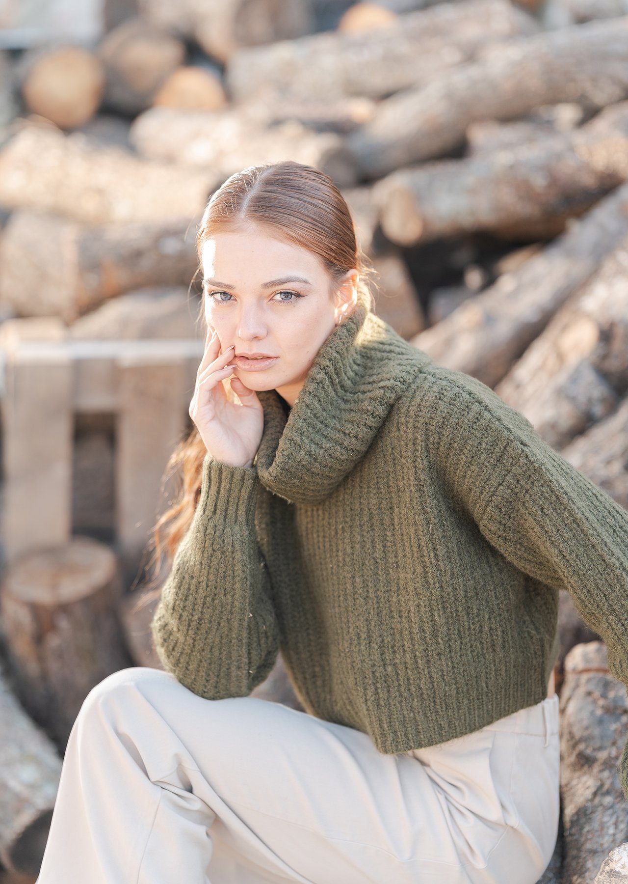 Authentic Klein Rollkragenpullover Moderner kurzer Rollkragenpullover günstig online kaufen