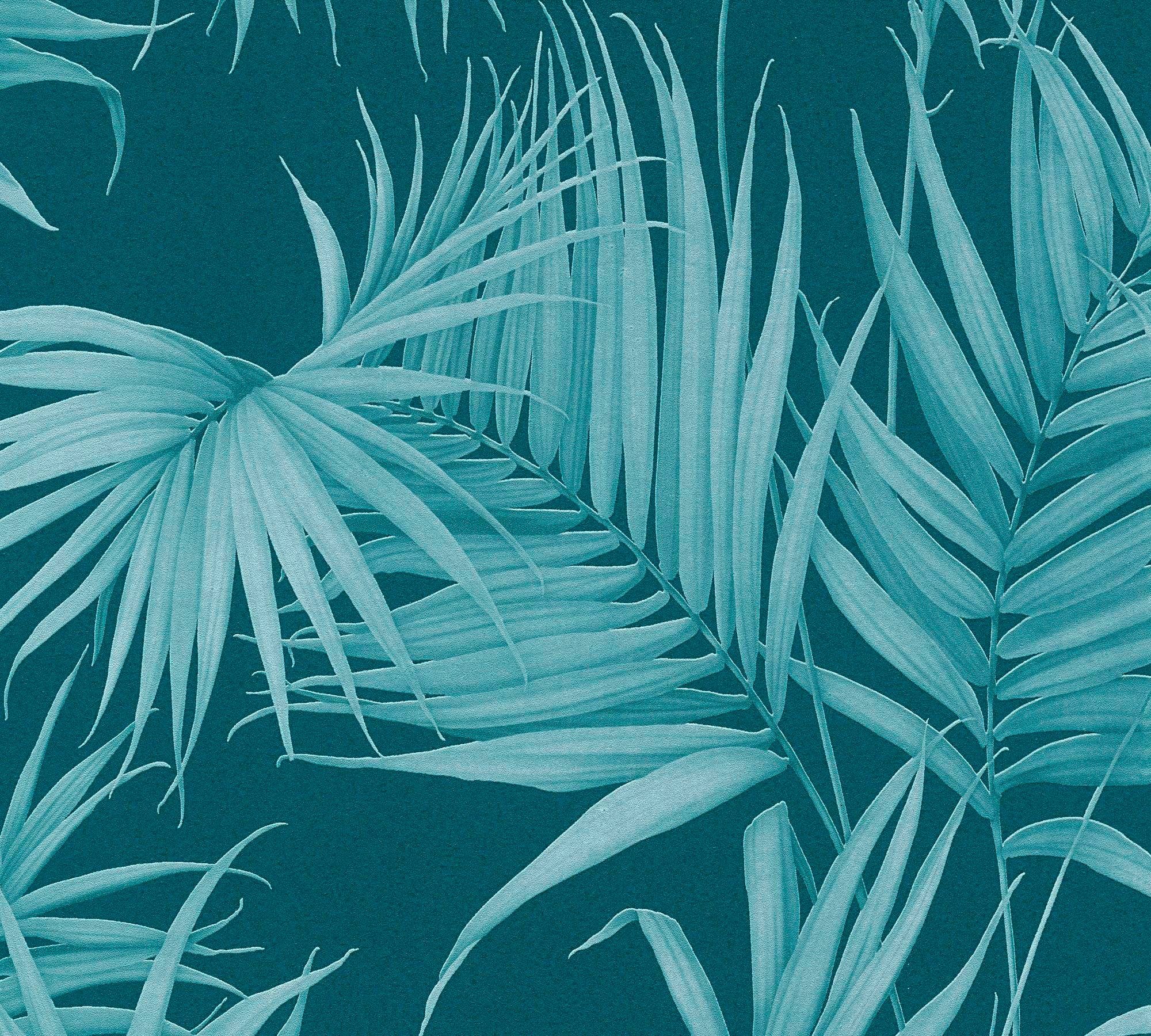 METROPOLIS BY MICHALSKY LIVING Vliestapete Dream Again, botanisch, tropisch, Dschungeltapete Tapete Designer türkis