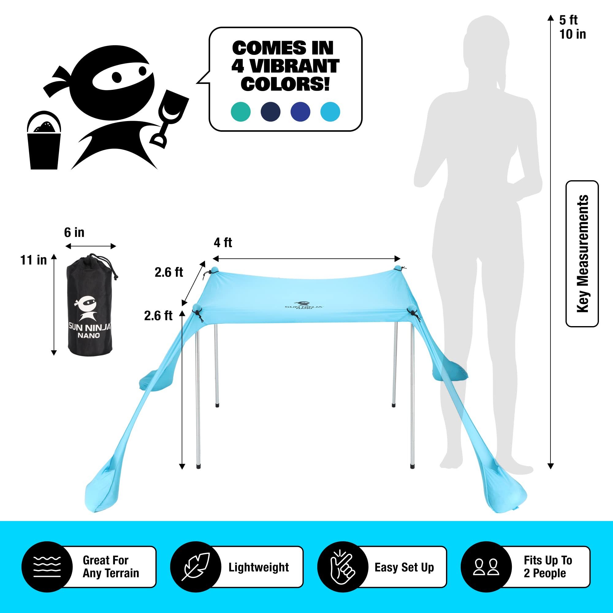 Sun Ninja Strandmuschel Strand Zelt mit günstig online kaufen