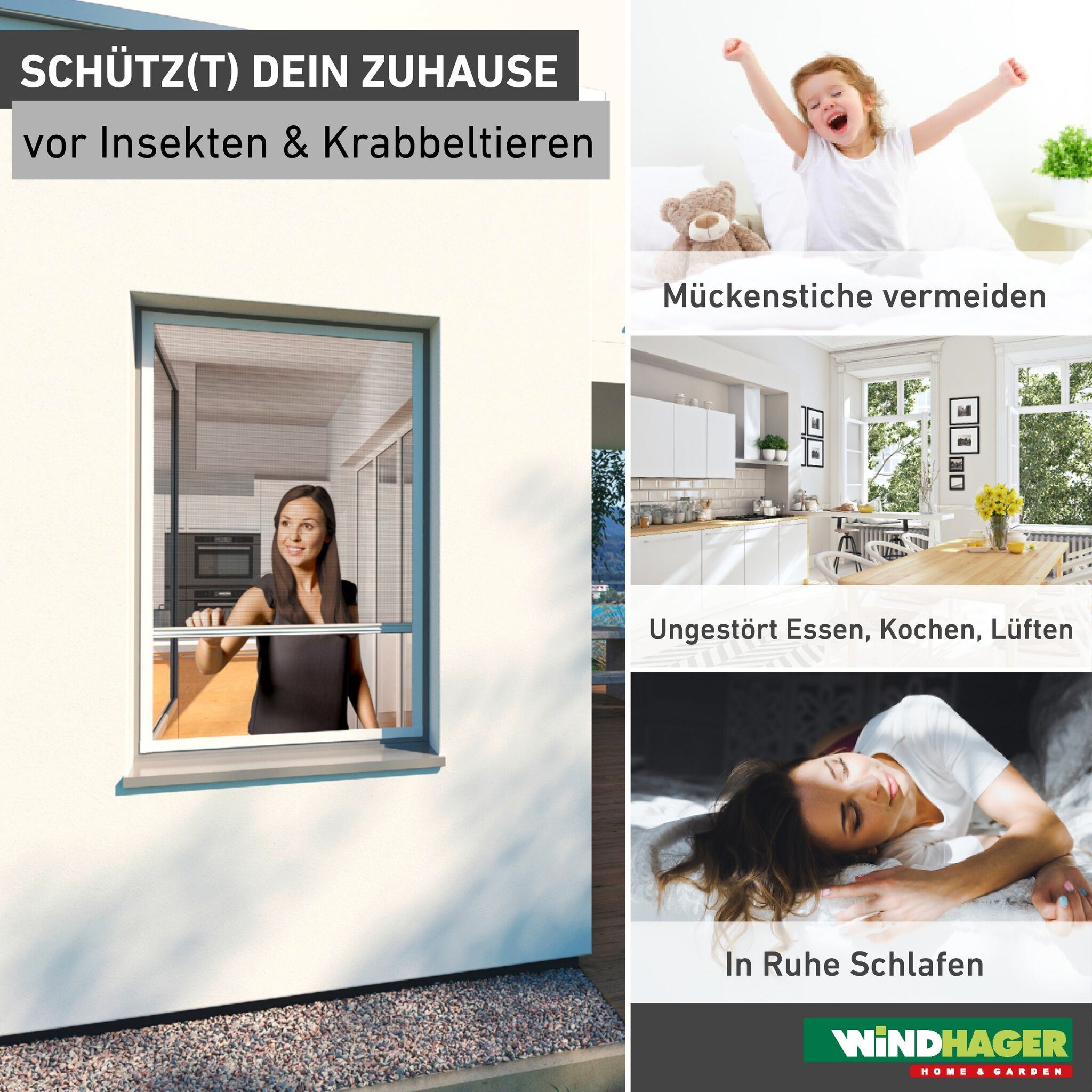 Windhager Insektenschutzplissee Plisseefenster ULTRA FLAT, halbtransparent, günstig online kaufen