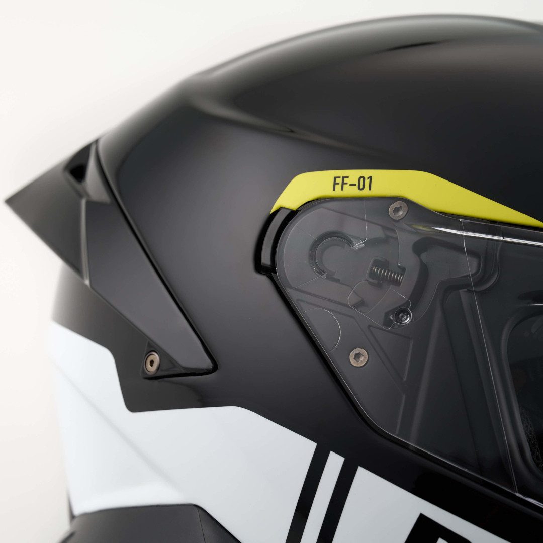 Blauer Motorradhelm FF-01 Helm, vorbereitet für Kommunikationssystem,Notfallsystem-Polsterung (EQ