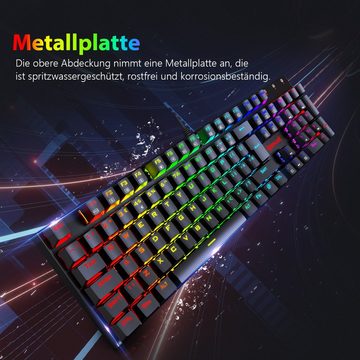 Redragon 105-Key RGB Mechanical Gaming-Tastatur (Double-Shot Tastenkappen,LED)