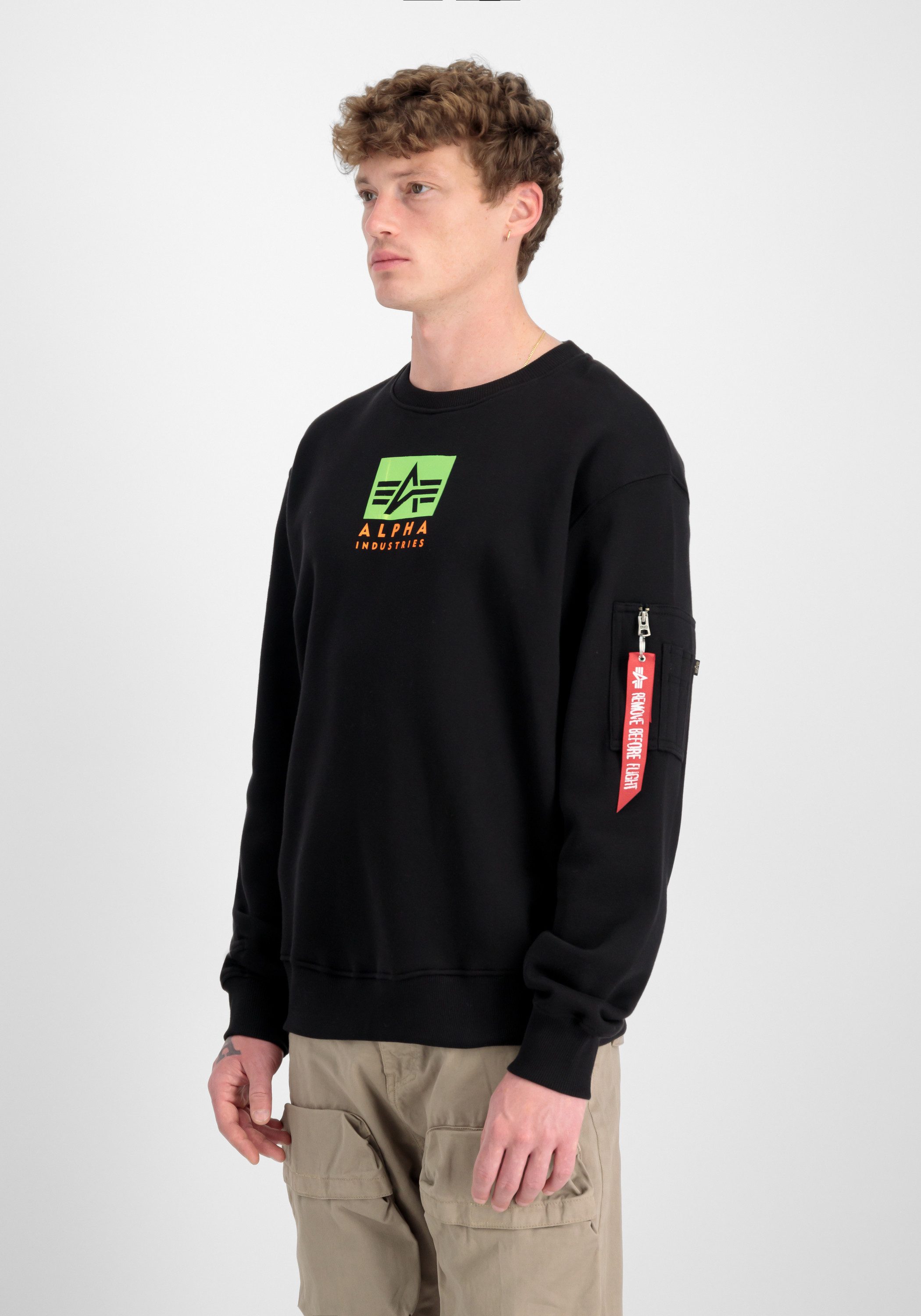 Alpha Industries Sweater Satin Logo Sweatshirt