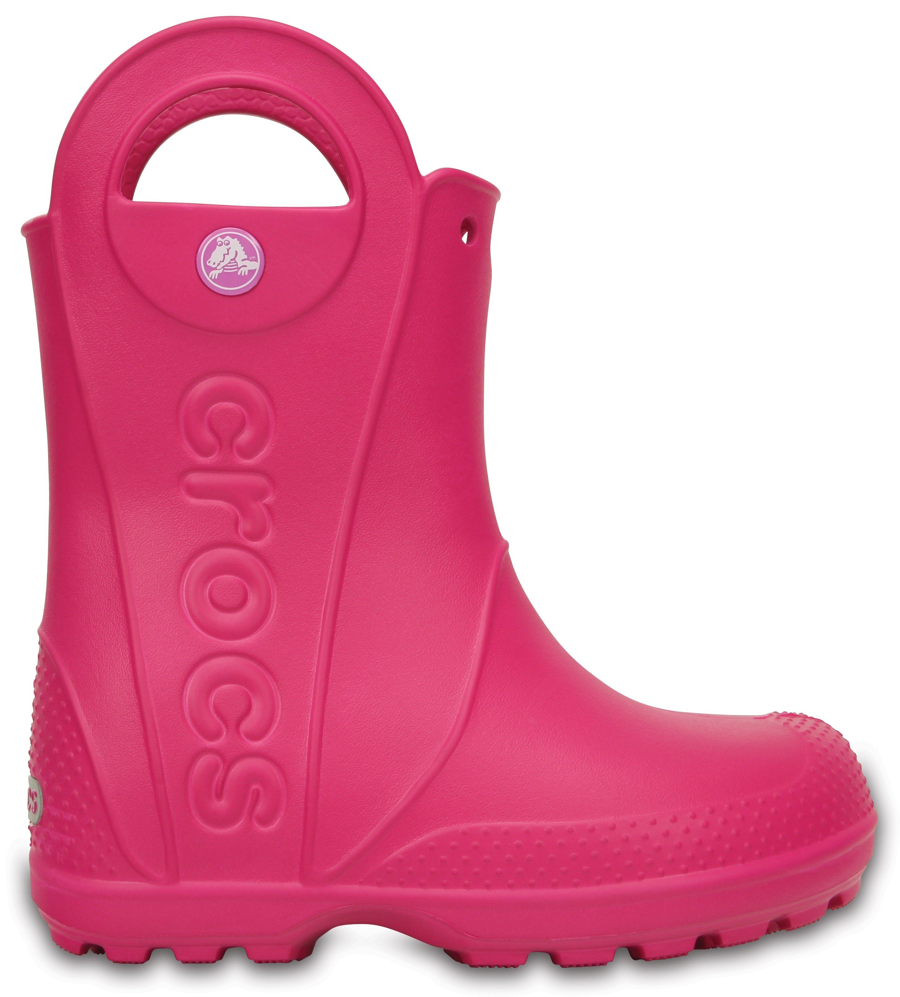 Crocs Handle It Rain Boot Kids Gummistiefel zum Schlupfen pink