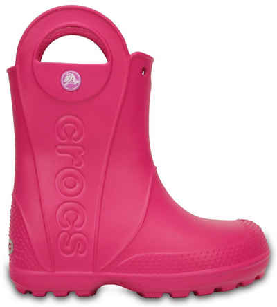 Crocs Handle It Rain Boot Kids Gummistiefel Regenstiefel, Matsch-Schuh, Regenschuh zum Schlupfen, mit Anziehlasche