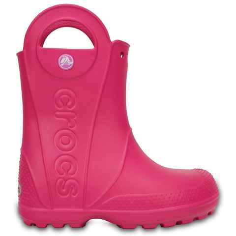 Crocs Handle It Rain Boot Kids Gummistiefel Regenstiefel, Matsch-Schuh, Regenschuh zum Schlupfen, mit Anziehlasche