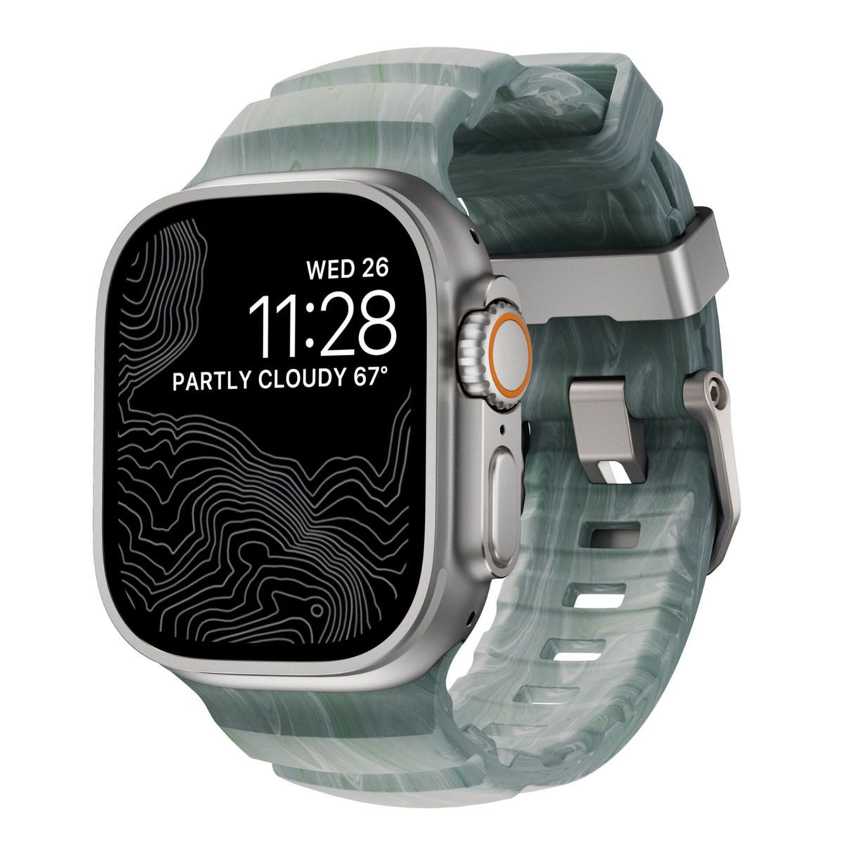 Nomad Smartwatch-Armband Rocky Point Band Natural 46mm/49mm Sierra Stone