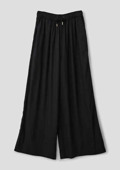 s.Oliver Stoffhose Relaxed: Crêpe-Hose mit Wide Leg
