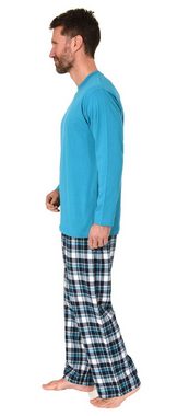 Normann Pyjama Herren Schlafanzug lang mit Flanell-Hose - 223 10 872