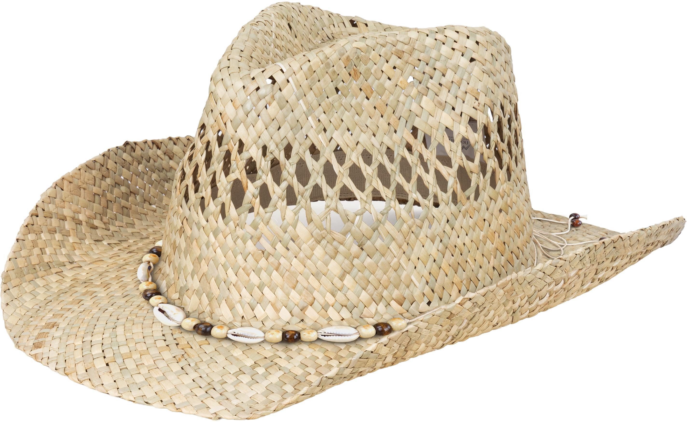 normani Outdoorhut Strohhut Seashell Leichter und atmungsaktiver Sommerhut günstig online kaufen