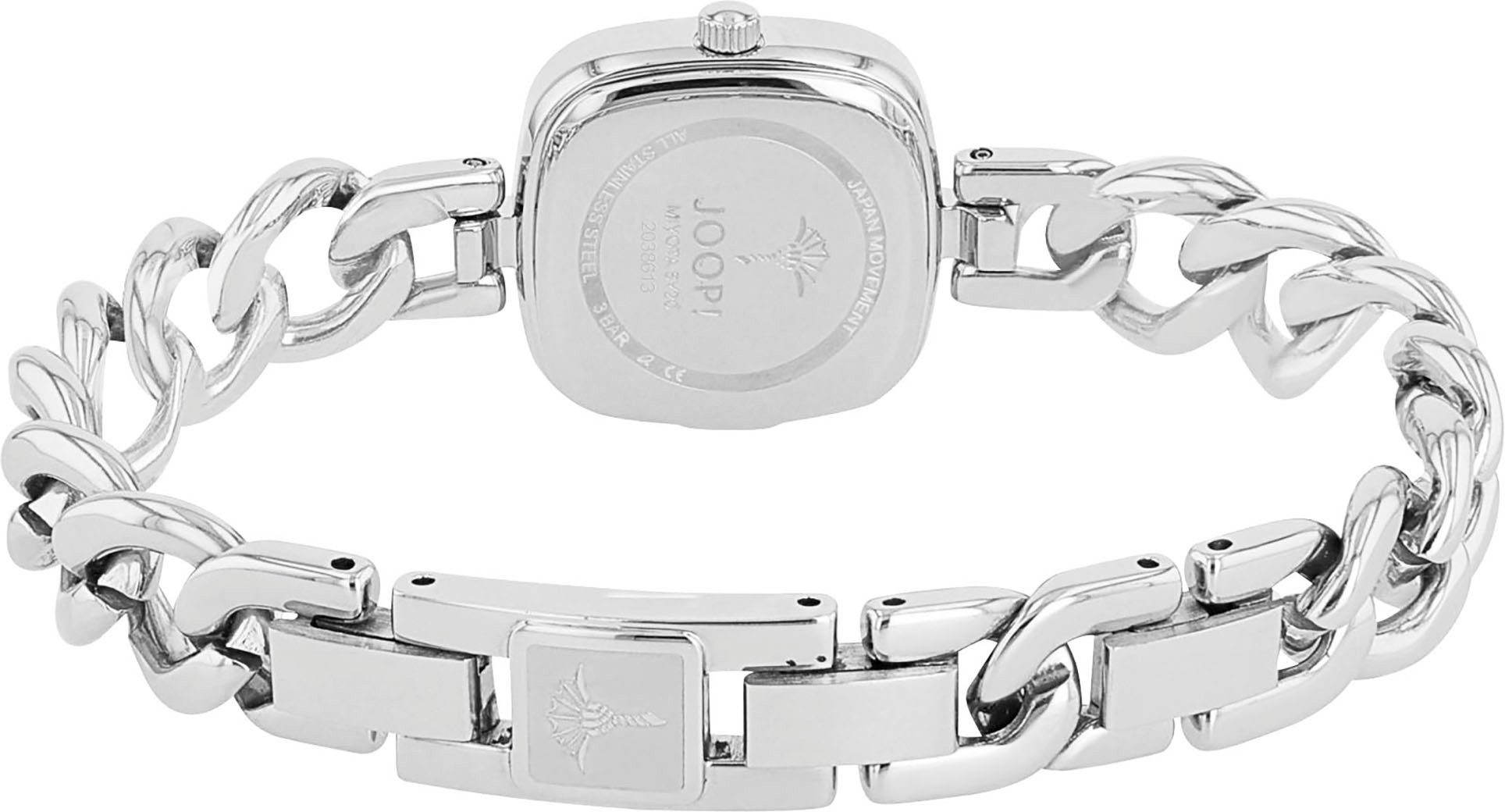 JOOP! Quarzuhr 2038613, Armbanduhr, Damenuhr, analog, Edelstahlarmband in Kettengliederung