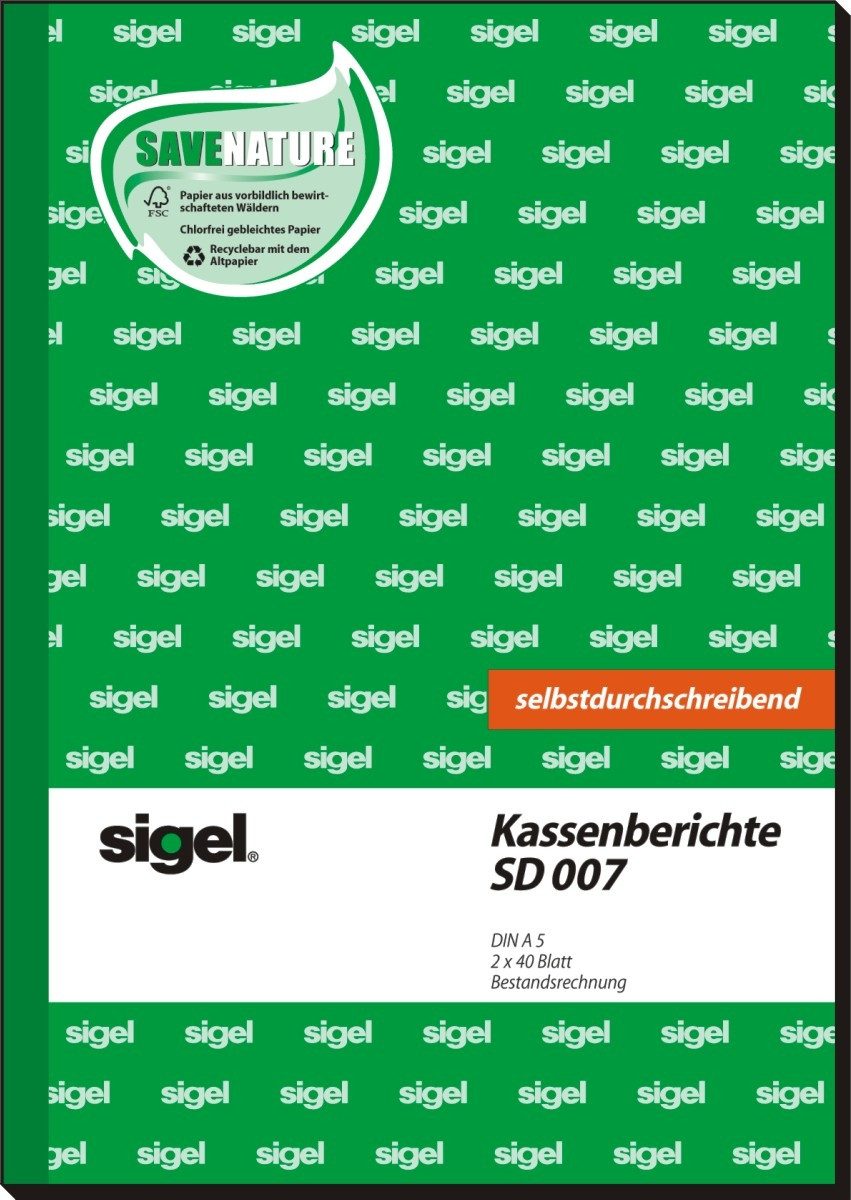 Formularblock Formularbuch Kassenbericht A5 selbstdurchschreibend VE=2x40 Blatt