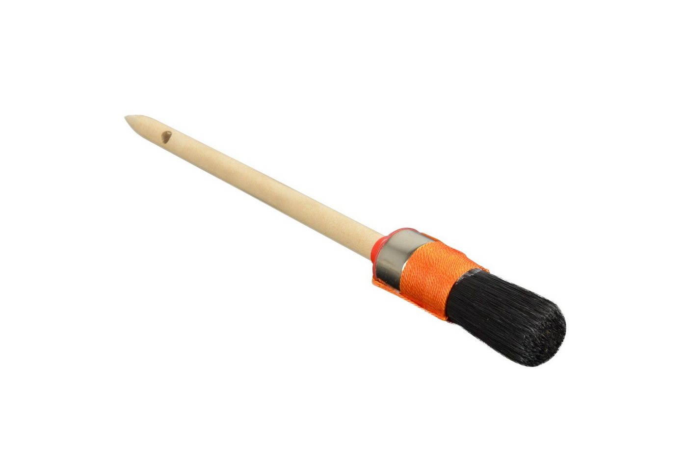 Thumbnail - Scorprotect® Ringpinsel Rundpinsel Gr. 6 Naturborste 80% Tops bombiert schwarz Malerpinsel