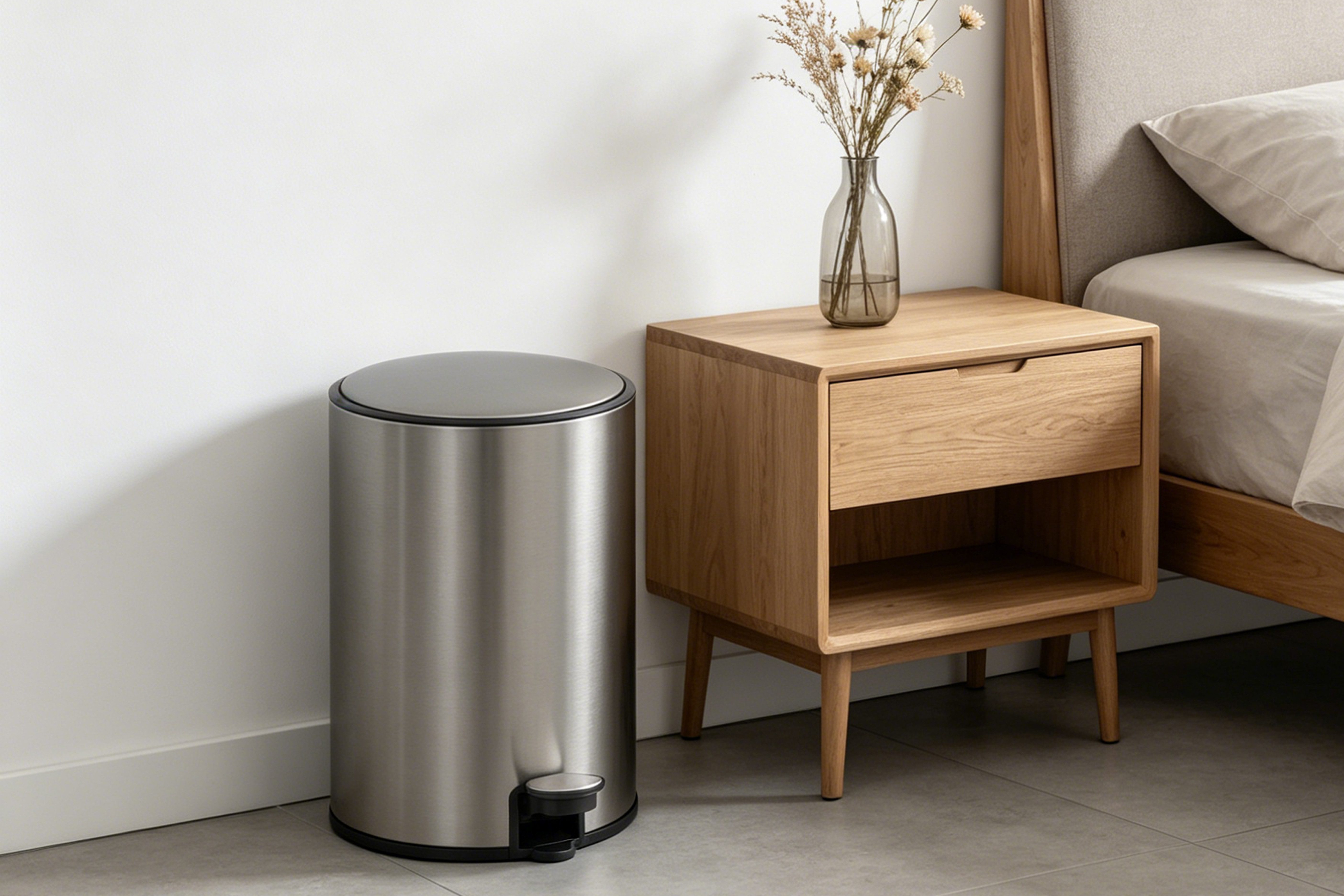OTTO home Mülleimer Lennu, Soft Close, versteckter Griff, moderner Treteimer für Küche oder Bad, Abfalleimer mit Deckel