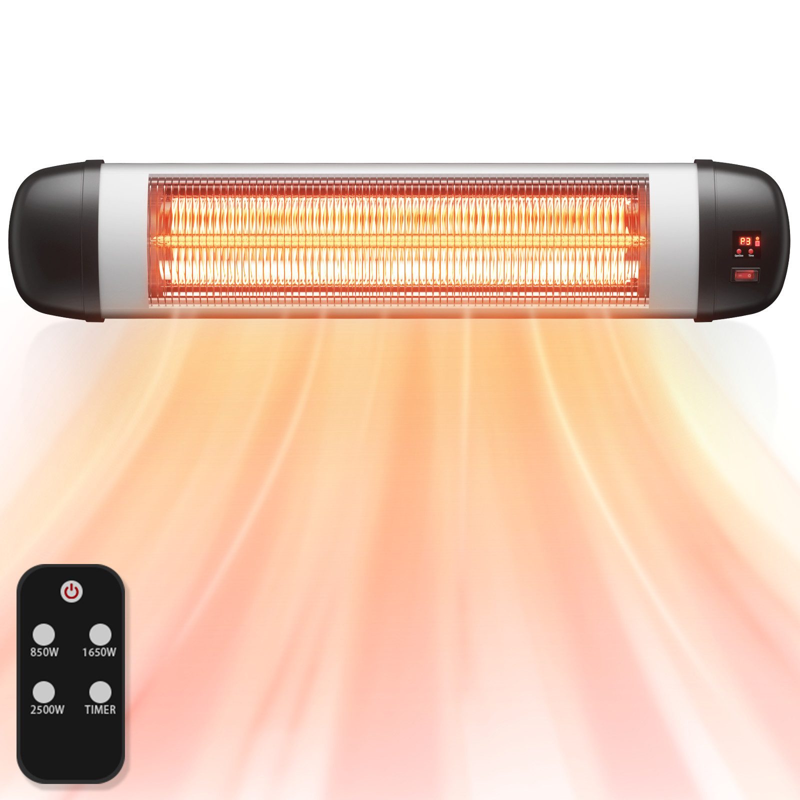 Nettlife Infrarotstrahler Heizstrahler 2500W mit Fernbedienung günstig online kaufen
