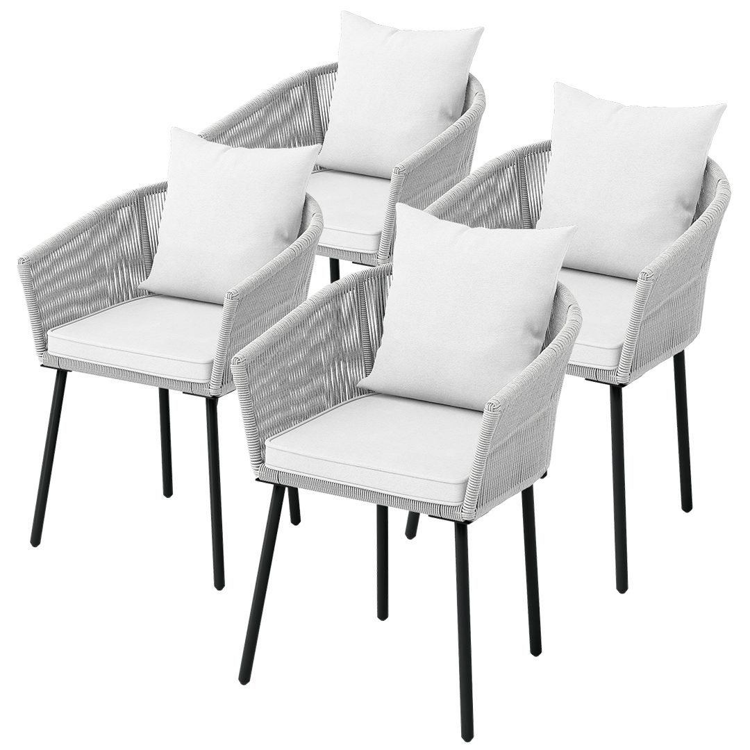 STEELSØN Gartenstuhl Nair (4 Stück), Polyrattan-Seil günstig online kaufen