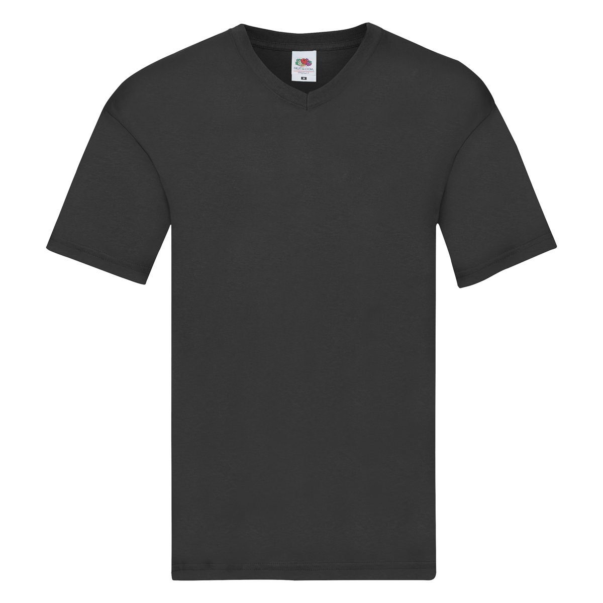 Fruit of the Loom – Classic V Neck T Shirt – 7 colori Heather Grey S/ 91 cm- 97 cm