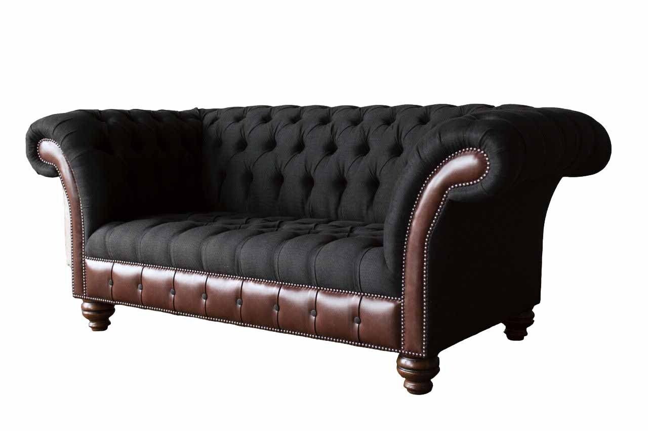 JVmoebel Sofa Sofa Grau Sitzer Stoff Neu, Chesterfield Couchen Couch 2 Polster Sofa Europe In Made
