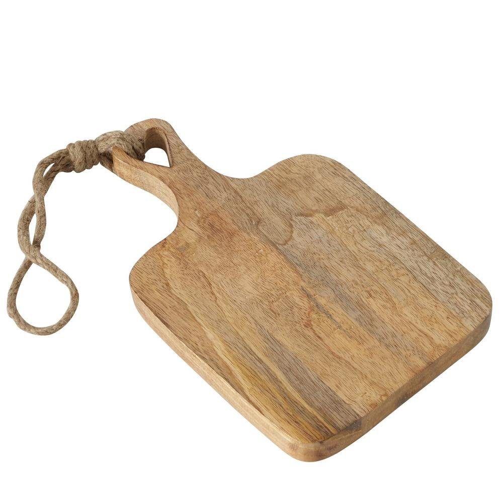 BOLTZE Schneidebrett Lela, Holz, (1x Küchenschneidebrett, 1-St., mit Schlaufe), 30 x 19 x 2 cm, Mangoholz, natur