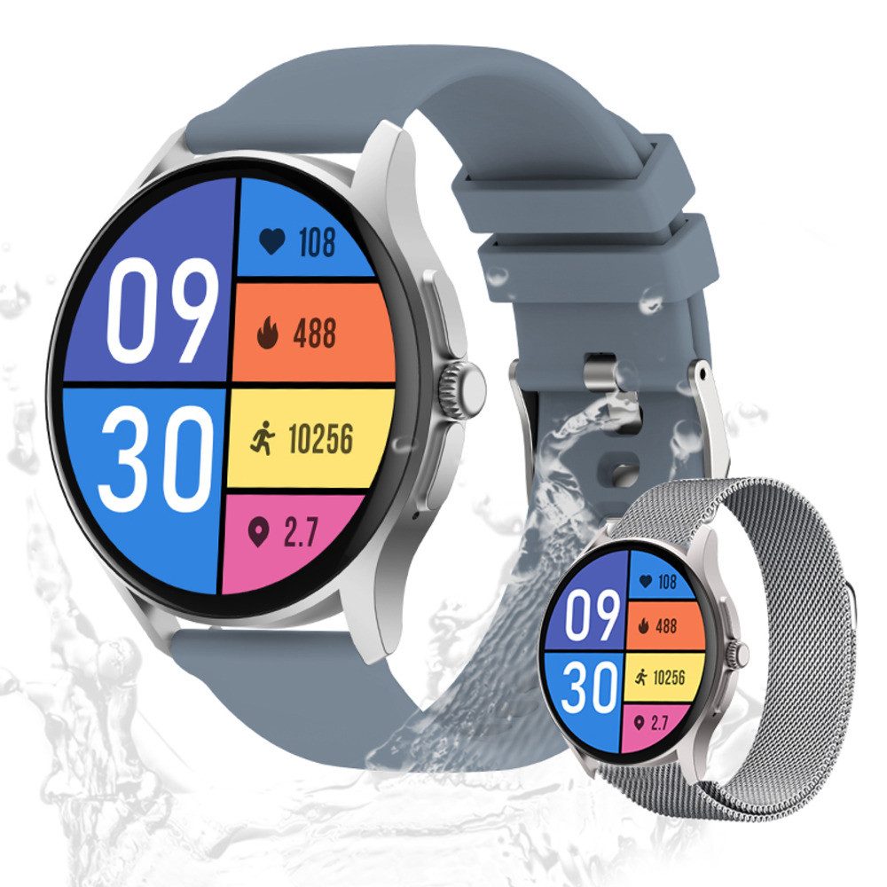 Herren’s und Damen's IP67 Wasserdicht Fitness-Tracker Smartwatch