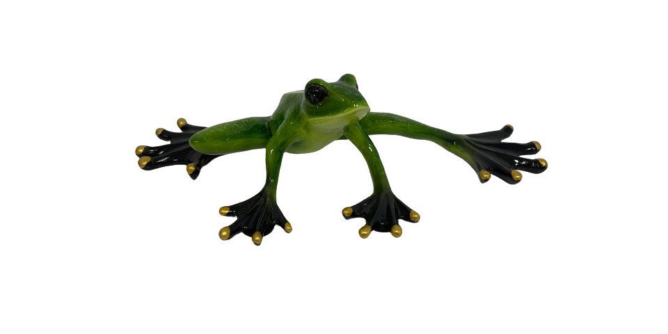 Figurendiscounter Gartenfigur Dekofigur Frosch grün 8,5 x 14 x 30,5 cm