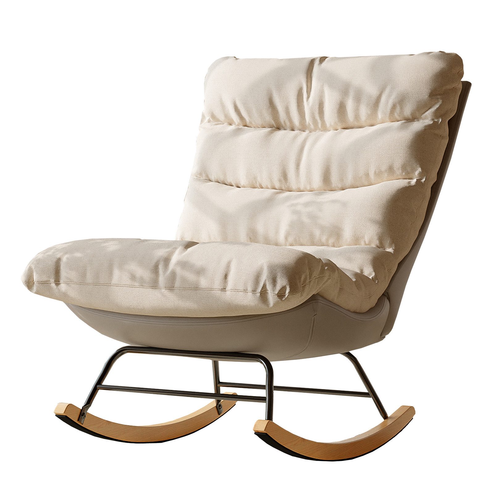 FUROKOY Schaukelstuhl Schaukelstuhl Stillsessel Relaxsessel mit hoher Rücke günstig online kaufen