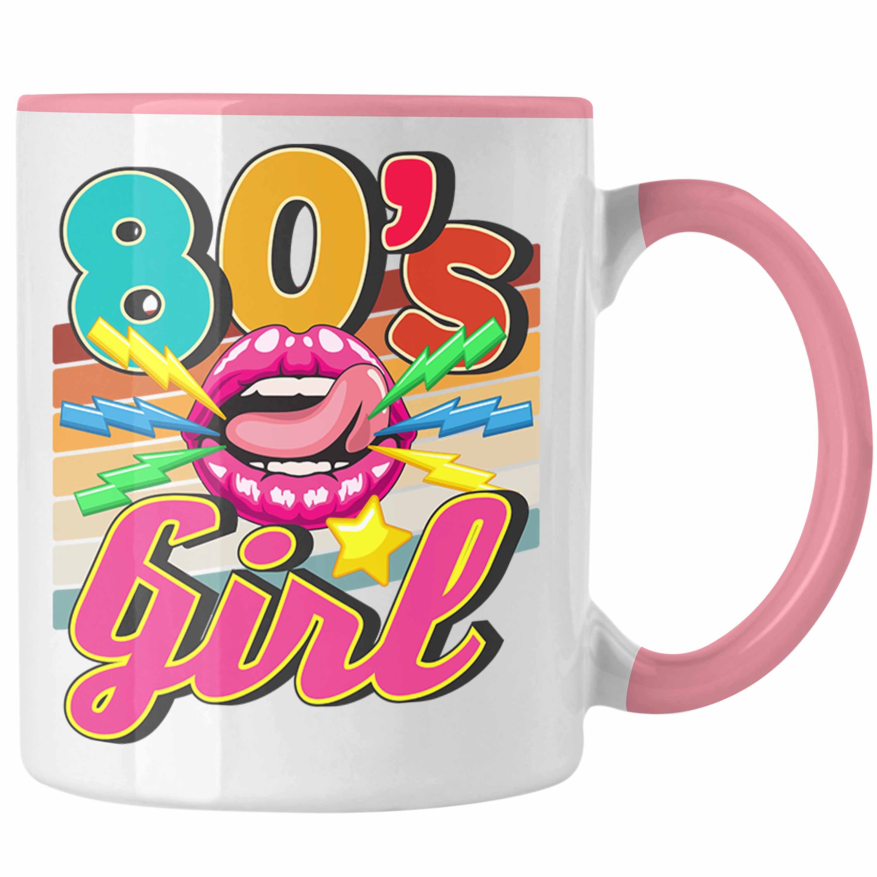 Trendation Tasse Trendation - 80er Jahre Girl Tasse Geschenk 80. Jahre Geschenkdidee Errinerrung Rosa