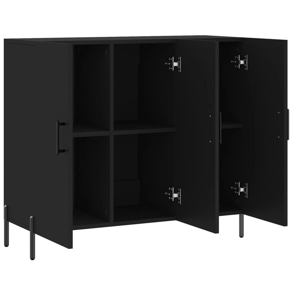 vidaXL Sideboard Holzwerkstoff Schwarz St) 90x34x80 (1 cm Sideboard