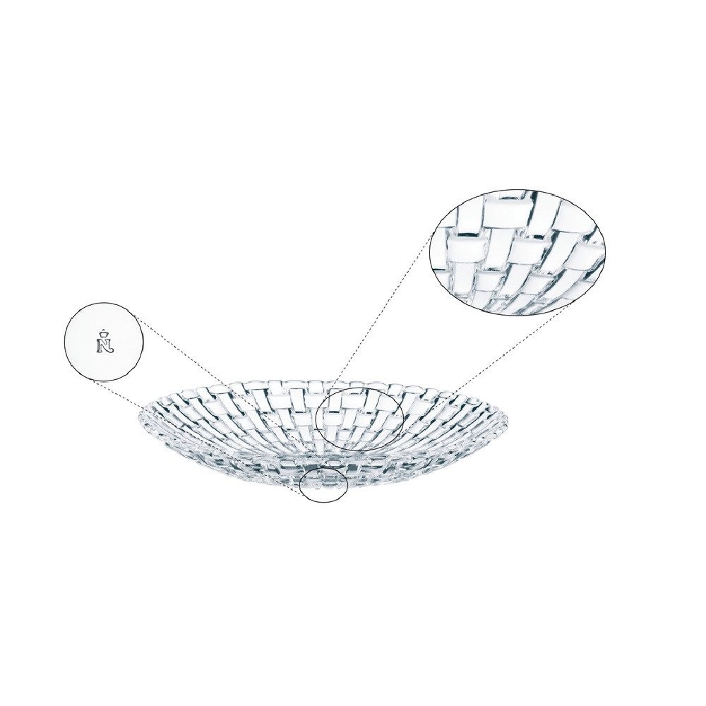 Nachtmann Servierschüssel Nachtmann Bossa Nova Schale rund 21 cm 2er Set, Kristallglas, (Set)