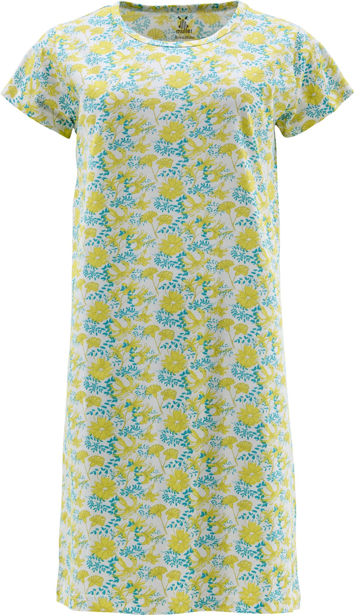 Erwin Müller Nachthemd Damen-Nachthemd Single-Jersey Blumen