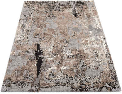 Teppich »Juwel Liray«, OCI DIE TEPPICHMARKE, rechteckig, Höhe 20 mm, Kurzflor, Wohnzimmer, Marmor Optik, Hoch Tief Effekt
