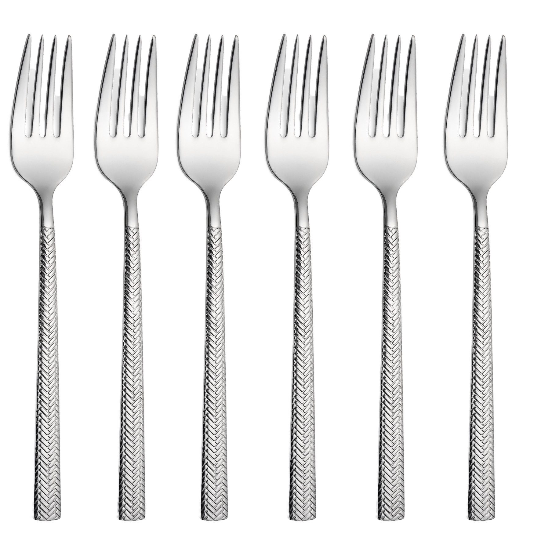 Asphald Besteck-Set Hera Design 6er Set Kuchengabel 18/10 Edelstahl (6-tlg), 6 Personen, Edelstahl 18/10, Spülmaschinenfest und Rostfrei