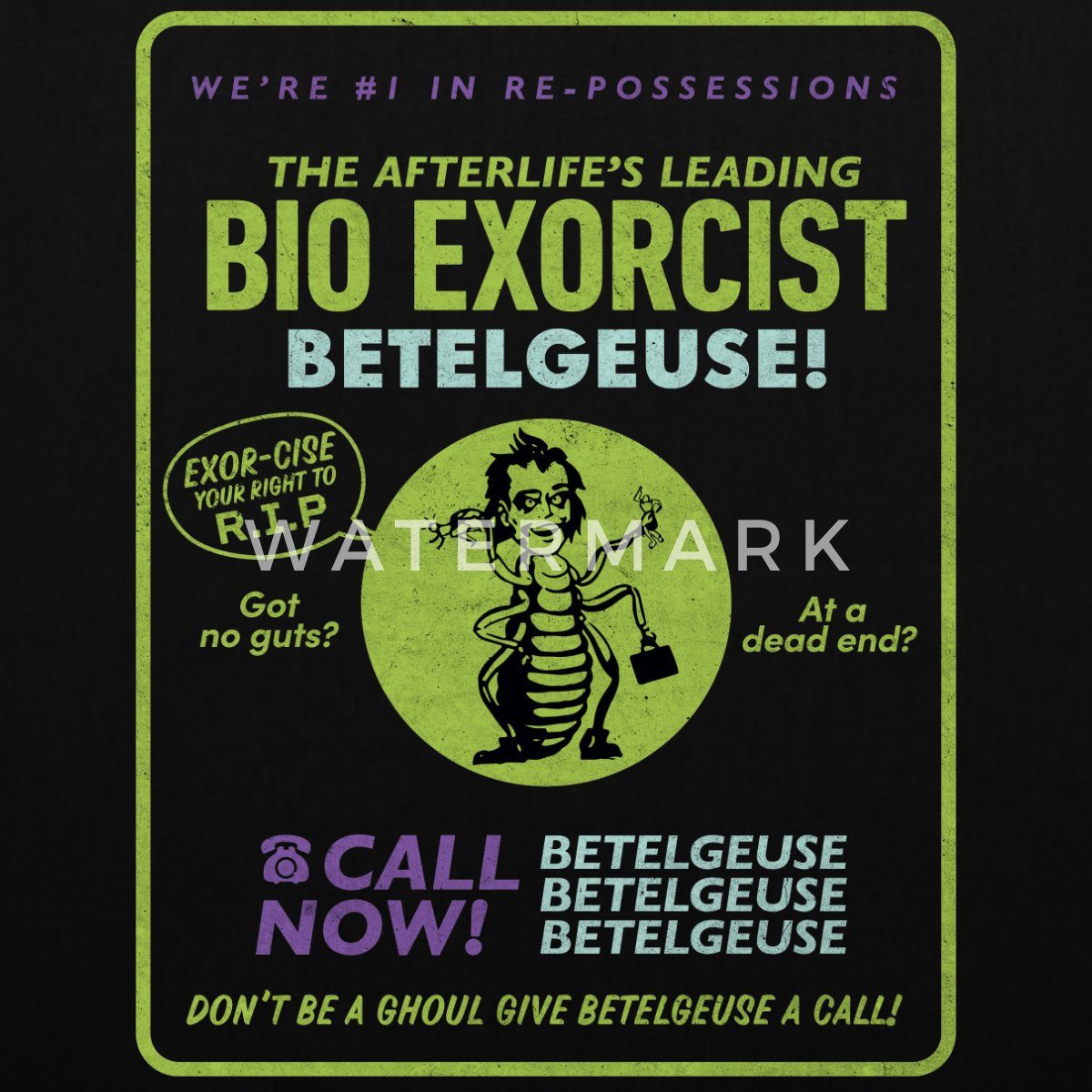 Spreadshirt Henkeltasche Beetlejuice 2 Bio Exorcist Betelgeuse Anzeige Stoffbeutel (1-tlg)