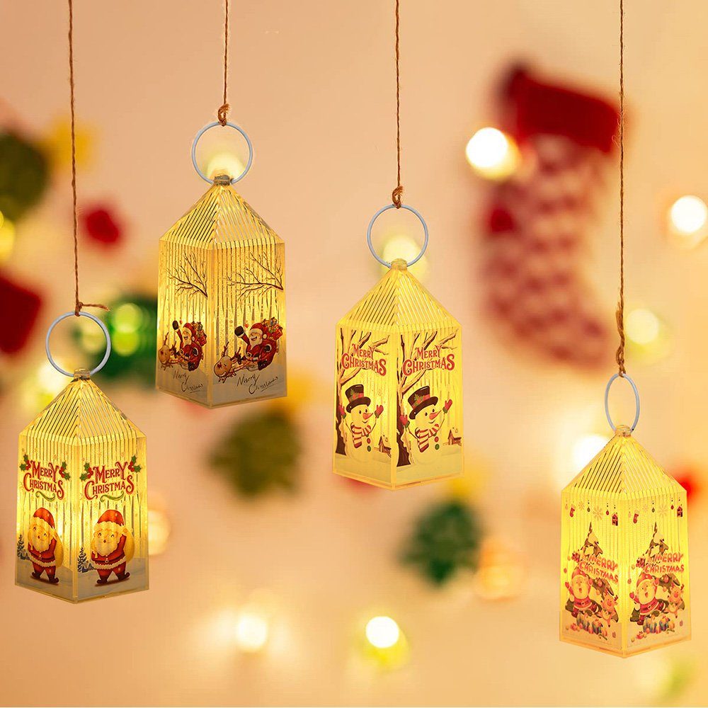 Mini Garten batterie, LED Deko, Tisch Dekolicht Warmweiß, Weihnachtsbaum Kristall für Rosnek Acryl Hängelaterne,
