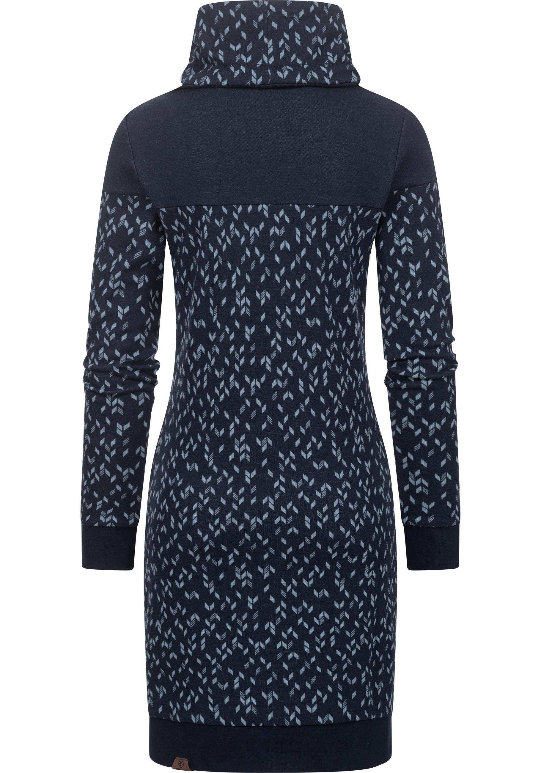 Ragwear Sweatkleid Chloe Dress stylisches Langarmkleid mit Ethnomuster