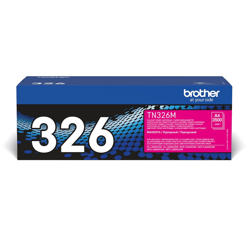 Brother Toner TN-326M Magenta (ca. 3500 Seiten) Tintenpatrone