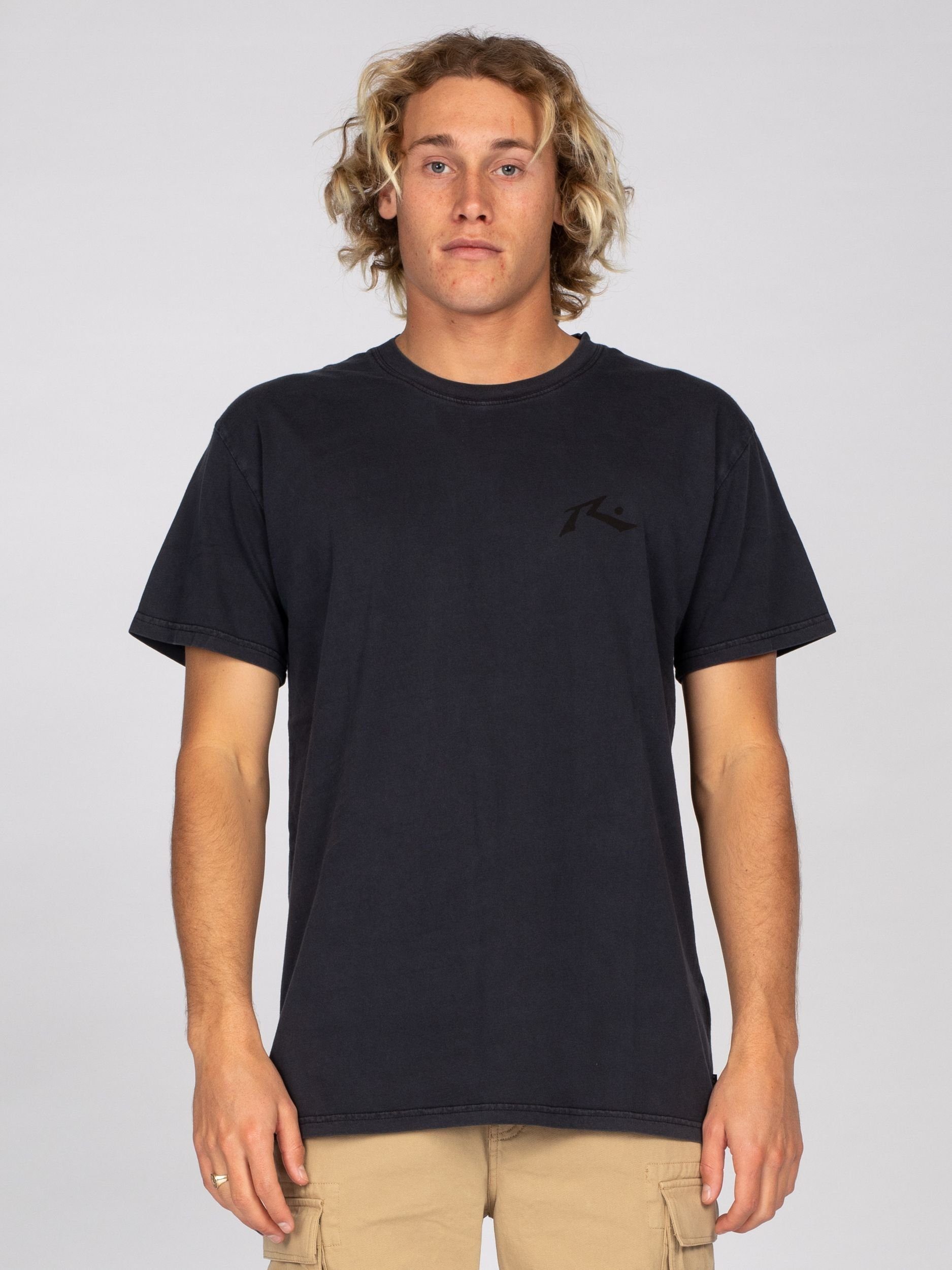 Rusty T-Shirt COMP WASH SHORT SLEEVE TEE Black