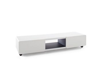 MCA furniture Lowboard Jeff (TV Board rollbar, 140 cm, in weiß und schwarz), auf Rollen
