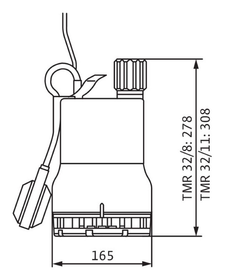 Thumbnail - Wilo Schmutzwasser-Tauchpumpe, Tauchmotorpumpe Drain TMR 32/11, 230 V, 50 Hz, 10 bar Nennstrom 3,2 A
