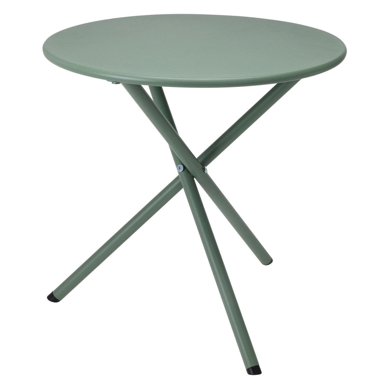 Mojawo Küchentisch Bistrotisch Balkontisch Beistelltisch rund Grün Stahl Ø48xH48cm