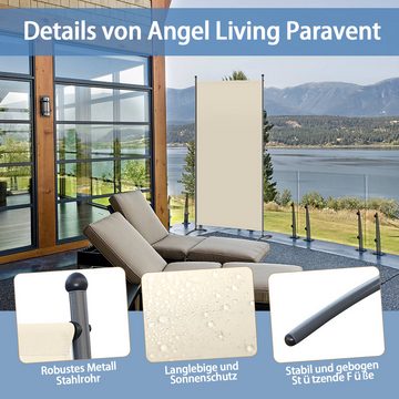 Angel Living Paravent Garten Sichtschutzwand Raumteiler Freistehend Sichtschutzwand, Paravent 1 Teilig, 81(B)x 50x 180(H)cm