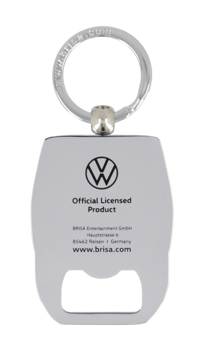 Bulli Schlüsselanhänger mit BRISA Weiß Design, Volkswagen Schlüsselring Collection Bus Flaschenöffner im by T5 VW Emailliert